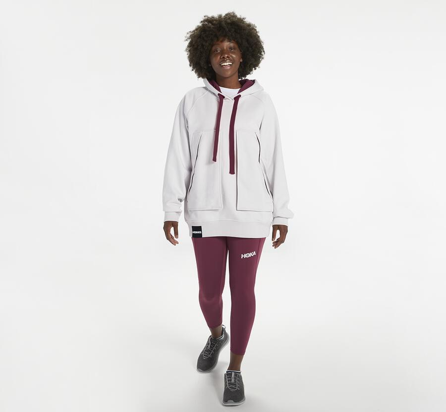 Hoka One One Kapşonlu Sweatshirt Kadın Beyaz - Bondi - AL4873519